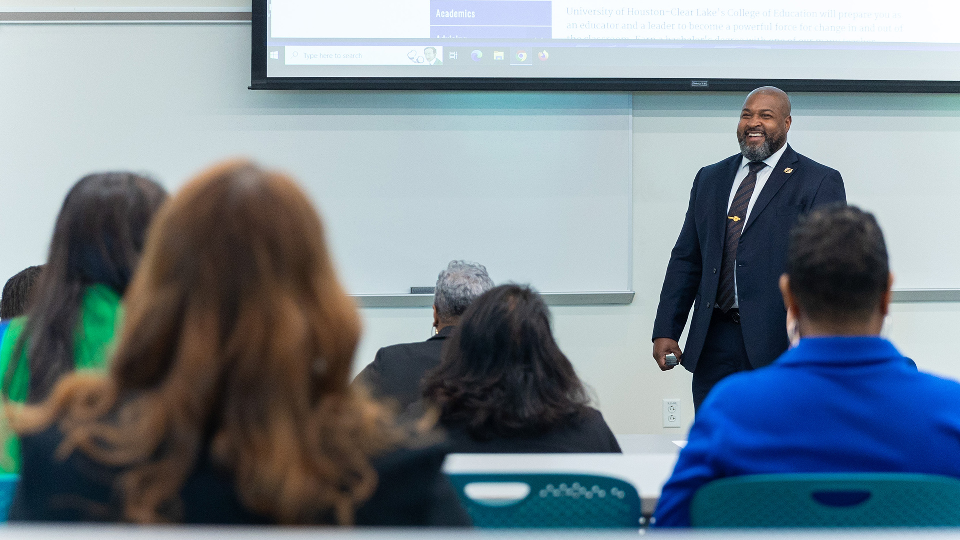 UHCL Educational Management Students in Classroom
