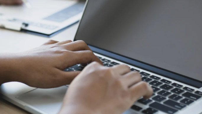 Close up image of a laptop keyboard