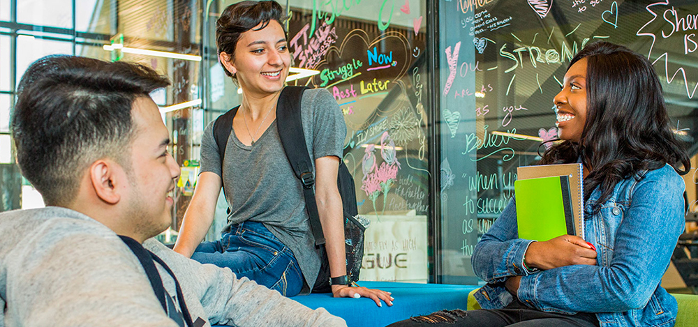 UHCL Students Studying on Campus