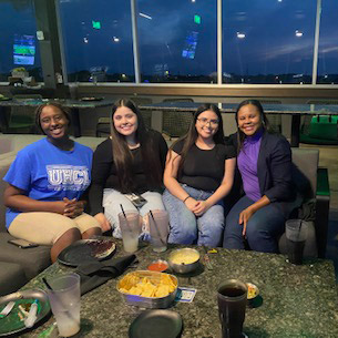 Photo of Hawk Mentorship Program participants at Top Golf 2025