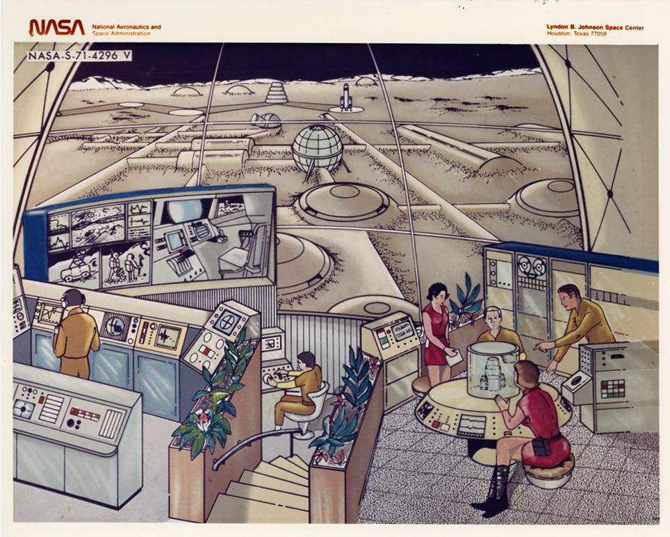 DuPont Papers NASA 1971 Lunar Outpost Art Concept