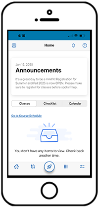 Navigate Announcement screen