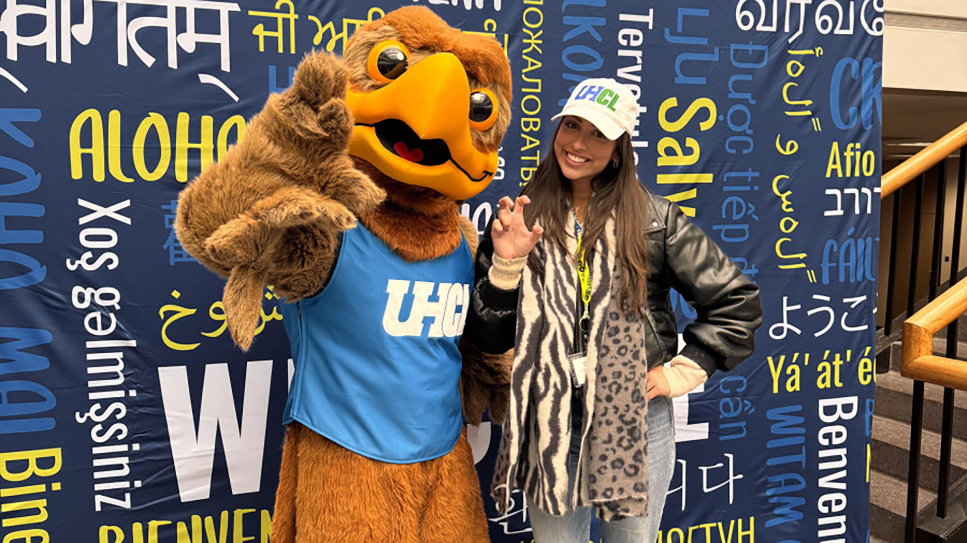 Marlin Martinez and Hunter the Hawk